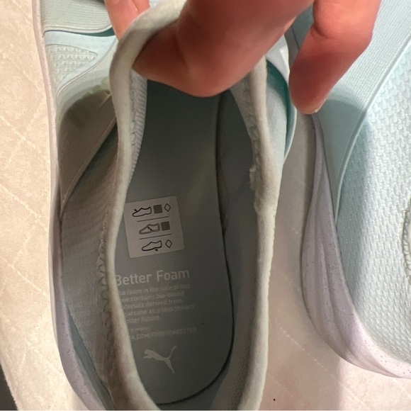 Puma Slip-On Sneakers in Mint Green - Picture 10 of 11